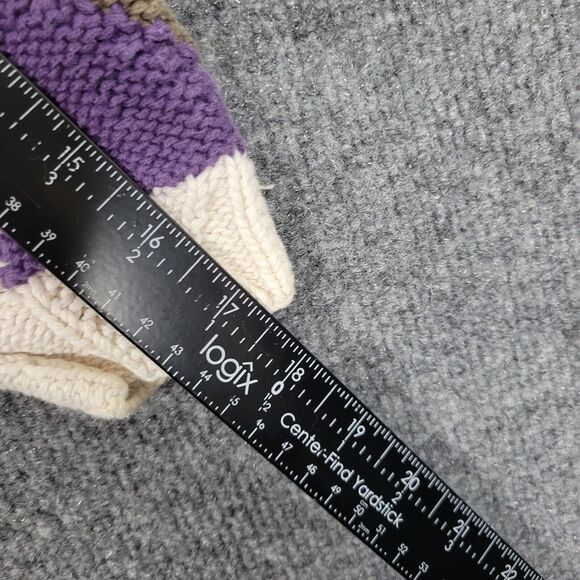 CASUAL CORNER Rainbow Argyle 3D Cable Knit Cardigan Cottagecore SIZE SMALL - Picture 10 of 10